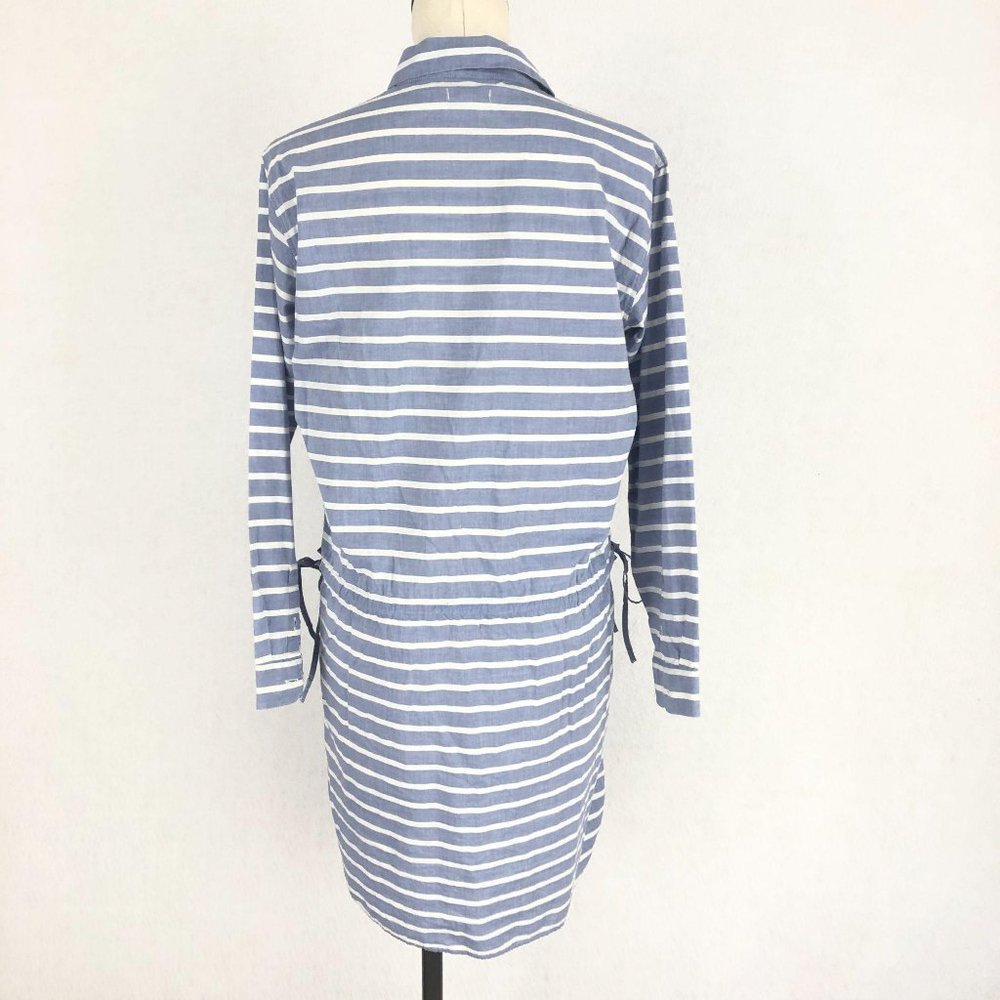 SOLD Gap Blue White Striped Drawstring Dress Sz S - Picture 4 of 11